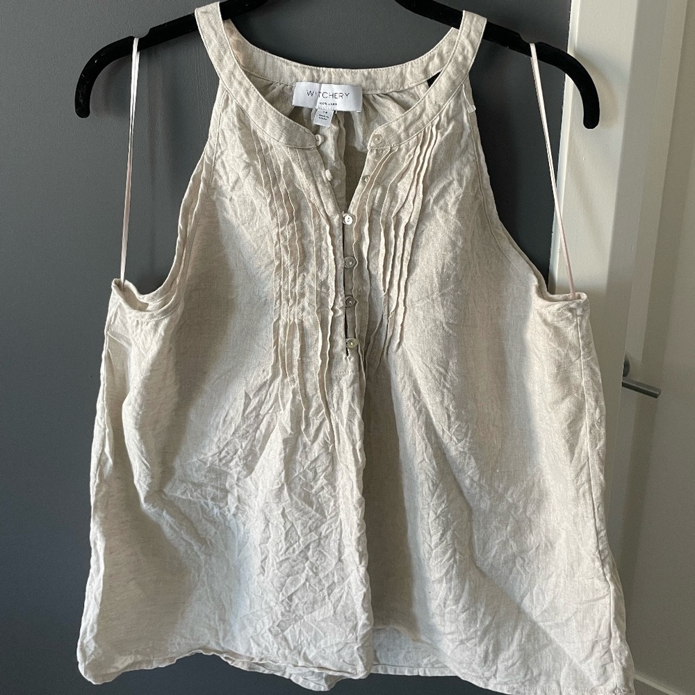 100% Linen Witchery Tank
